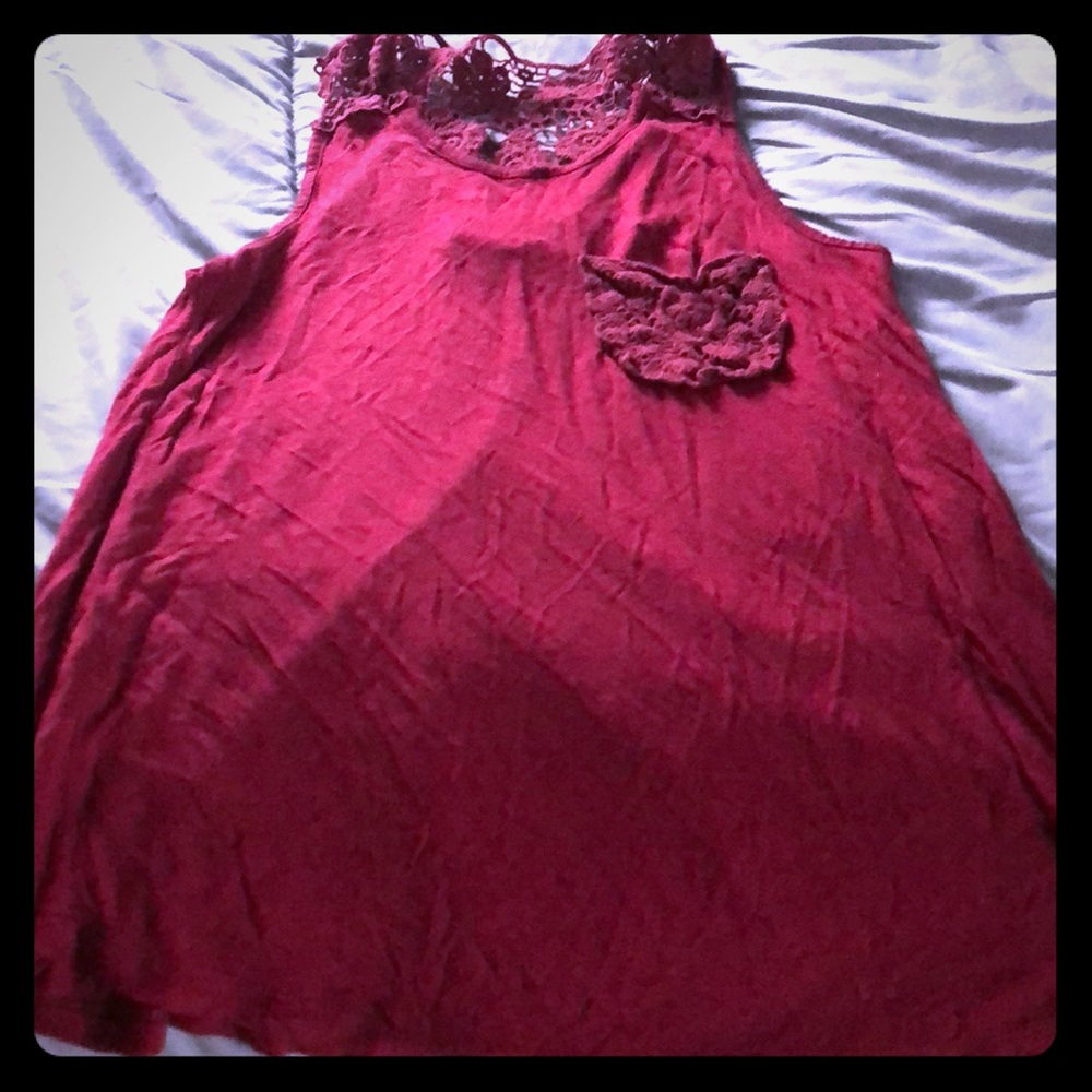 Crochet accented Tank top